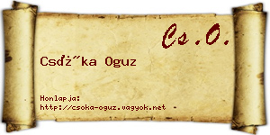 Csóka Oguz névjegykártya